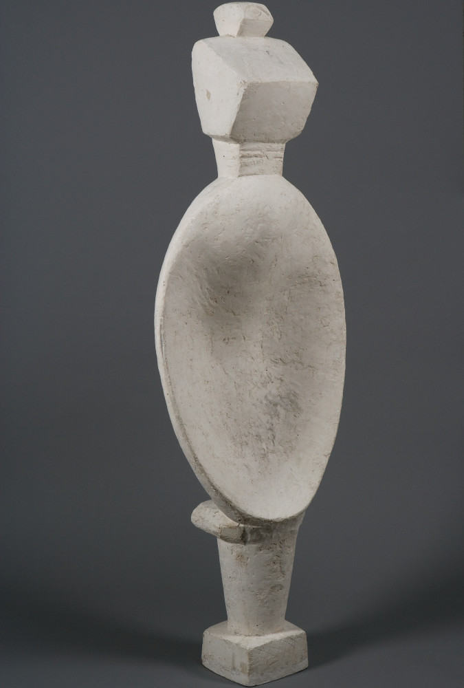 Alberto Giacometti, Femme cuillère, 1927, plâtre, 146,5 x 51,6 x 21,5 cm, Fondation Giacometti © Succession Alberto Giacometti ADAGP, Paris 2025
